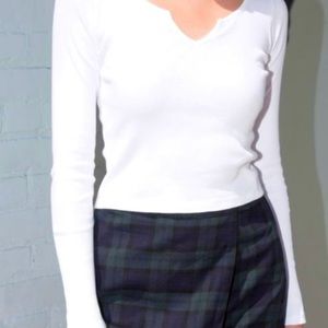 White long sleeve brandy melville top